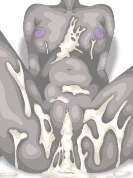 after_sex cum female female_focus female_only naked nipples nude nude_female pussy raven_(dc) solo