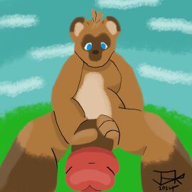 1boy 2024 animal_crossing anthro brown_body brown_fur canid canine erection fur genitals jake_daker_(artist) male male_only mammal nintendo nude penis raccoon_dog solo solo_focus tanuki tom_nook