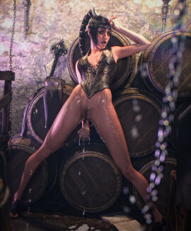 1girls 2024 3d after_sex baldur's_gate baldur's_gate_3 barrel black_hair bottomless circlet cum cum_in_pussy cum_inside cum_leak cum_leaking cum_leaking_down_leg cum_leaking_out_of_pussy detailed_background dildo dildo_in_pussy dungeons_and_dragons elf elf_ears elf_female female female_focus female_only hairy_pussy half-elf half_elf hi_res high_resolution highres looking_at_viewer mace pointy_ears pubic_hair pussy shadowheart shiny_skin solo solo_focus son_umbasa weapon wizards_of_the_coast