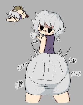 .flow 2girls ass ass_clapping ass_eating big_ass big_butt blonde_hair blush blush_lines blush_stickers blushing blushing_female brown_footwear brown_hair bubble_ass bubble_butt chibi chibi_style clapping_ass clapping_buttocks clapping_cheeks eating_ass face_in_ass fat_ass female female_only grey_background heart heart_symbol hearts hearts_around_head huge_ass huge_butt large_ass large_butt laying_down meatoids messy_hair mob_face multiple_females multiple_girls open_mouth purple_shirt sabitsuki short_hair simple_background sleeveless_shirt solid_oval_eyes solo_focus standing thick_thighs thighs twerking urotsuki white_hair wide_hips wide_thighs yume_2kki yume_nikki_fangame yuri