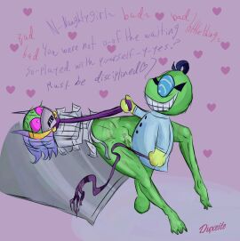 beanish big_eyes big_pussy big_vagina blue_eyes bluesky_link bondage bondage_gear buttons clitoris crazy_eyes cum discipline domination duxeite fawful feet female femengumisi fetish frown giving_in_to_pleasure glasses gloves goblin_female green_skin horns insane kinky leash leash_and_collar leash_pull legs male male/female mario_(series) mario_and_luigi:_bowser's_inside_story mario_and_luigi_(series) markings monster monster_girl navel orgasm partially_clothed penis pet_collar pink_eyes powerless psychotic pupils restrained restrained_arms restrained_wrists rough_sex scared_expression sex shame shaming signature simple_background slave slave_collar slave_girl smile spread_legs straight straitjacket submissive talking talking_to_partner text tied_up_female toes uncontrolled_orgasm vaginal_fluids vaginal_penetration vaginal_sex weak_female weak_resistance whip whip_marks white_clothing