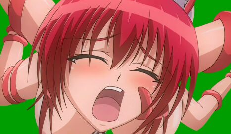 animated blush bondage bouncing_breasts bound breasts clenched_teeth closed_eyes female inyouchuu inyouchuu_shoku large_breasts nipples object_insertion open_mouth ponytail red_hair restrained shiratori_mikoto spread_legs tagme teeth tentacle tentacle_sex transparent_background video