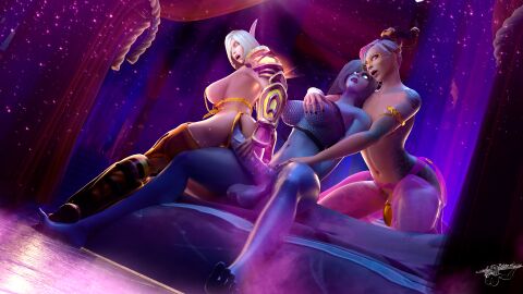 1boy 1futa 1girls 3d ahe_gao anal anal_insertion anal_sex androgynous ass balls barefoot bellakvo big_balls big_penis blood_elf blue_eyes blue_skin bottomless breasts chains chastity chastity_cage chastity_device dark-skinned_futa dark_skin elf erection feet female femboy feminine_male fishnets futa_on_female futanari glasses group group_sex hand_on_breast hand_on_penis hand_on_thigh horse_penis horsecock huge_cock intersex jewelry legs light-skinned_female light_skin male nipple_chain nipples pale-skinned_female pale_skin penis sissy threesome toes trap void_elf warcraft world_of_warcraft wow