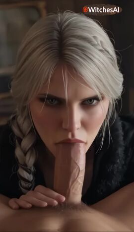 1boy absurd_res ai ai_art ai_generated animated blonde_hair blowjob blowjob_face blurry blurry_background blush braid cd_projekt_red ciri cirilla_fiona_elen_riannon clothed_female_nude_male erection fellatio female green_eyes hair_over_shoulder hi_res high_quality high_resolution highres lips long_hair looking_at_viewer male male_pubic_hair nude oral patreon_username penis pov pubic_hair realistic scar solo_focus sorceress sound sound_effects straight tagme the_witcher_(series) the_witcher_3:_wild_hunt the_witcher_4 uncensored veins veiny_penis video watermark witches_ai