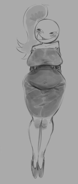 ass awesome_face big_ass big_breasts big_butt blush breasts dress emoji epic_face epicface_(friday_night_crunchin) female fnf fnf_mods friday_night_crunchin friday_night_funkin friday_night_funkin_mod nipples_visible_through_clothing ponytail spinarooz tagme