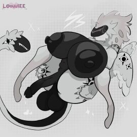 ambiguous_gender angelic_warden anthro ass balls big_ass big_balls big_breasts big_butt big_penis bodily_fluids breasts creatures_of_sonaria female furry futanari genital_fluids genitals glistening glistening_body herm hi_res huge_breasts hyper hyper_breasts hyper_nipples intersex intersex/female intersex/intersex intersex/male leaking_precum loouuiee male nipples overweight overweight_female penis precum roblox robloxian solo unknown_species