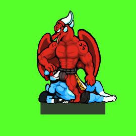 animated balls balls_in_face bates_(oh_so_hero!) big_balls big_penis furry gay joe_(oh_so_hero!) male oh_so_hero! penis yaoi