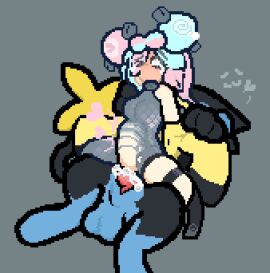 balls blush bodily_fluids breasts clothing cum cum_in_pussy cum_inside duo female female_on_feral feral generation_4_pokemon genital_fluids genitals hair heart_symbol hi_res human human_focus human_on_feral inflation interspecies iono_(pokemon) journalfry knot knotted_penis leggings legwear looking_pleasured luxray lying male male/female male_pokemon/female_human mammal multicolored_hair nintendo not_furry_focus on_back penetration penis pokemon pokemon_(species) pokephilia pussy questionable_consent sex size_difference spread_legs spreading stomach_bulge sweat torn_clothing torn_leggings torn_legwear two-tone_hair zoophilia