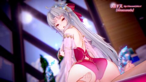 1boy 1girls 3d 3d_animation ahoge animated ass ass_ripple ass_shake backless_outfit bare_shoulders barefoot blinking blue_flower breasts breasts_out breath carlotta_(splashing_summer)_(wuthering_waves) carlotta_(wuthering_waves) clothing_aside competition_swimsuit cooler cowgirl_position curvy detached_sleeves door ear earrings eyebrows_hidden_by_hair feet female femdom flower from_behind gold gradient_eyes green_eyes grey_hair hair_flower hair_ornament hair_over_shoulder hair_ribbon hairband huge_ass indoors jewelry large_breasts legs long_hair long_sleeves looking_at_another looking_at_viewer looking_back multicolored_eyes necklace nipples one-piece_swimsuit one_eye_closed open_mouth parted_bangs penis pink_eyes plant pool raised_eyebrows red_ribbon ribbon riding sex shinaosumata sidelocks splashing straddling sun sunlight swim_ring swimsuit swimsuit_aside tagme thick_thighs thighs toned toned_female transparent_sleeves turning_head vaginal_penetration very_long_hair video vignetting water wince window wink winking_(animated) wooden_wall wuthering_waves