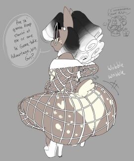 1boys 2023 ass backside big_ass big_butt bodily_fluids canid canine canis clapping_ass clapping_cheeks clothing crouching dedoggyskullz domestic_dog eyebrows eyeshadow eyewear fat_ass femboy fishnet_clothing footwear freckles fur furry genital_fluids girly glasses hair hellhoundzzzzz hi_res high_heels huge_ass huge_butt male mammal moochi_(deaddoggyskullz) multicolored_body multicolored_fur multicolored_hair sketch speech_bubble squatting tailwag two-tone_body two-tone_fur two-tone_hair voluptuous wide_hips wine_glass wkkeezy_(artist)