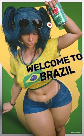 1girls 3d areola ass big_ass big_breasts big_thighs blue_hair brasil brazil brazilian brazilian_female brazilian_miku breasts cyan_eyes cyan_hair female female_only glasses hatsune_miku huge_ass huge_thighs latin_american_hatsune_miku_(meme) long_hair looking_at_viewer maxsterbrge muscular muscular_female nipples phone selfie short_shorts shorts solo tagme tan tan_body tanned tanned_skin thick_hips thick_thighs thighs thong twintails vocaloid