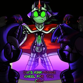 armor bondage bound cape clothing cult_of_the_lamb equid equine female feral friendship_is_magic gag genitals group hasbro headgear helmet hi_res horn horn_jewelry horn_ring horse jewelry king_sombra_(mlp) krano_network latex latex_clothing latex_skinsuit magic_suppression male male/female mammal massive_monster_(studio) mind_control muzzle_gag my_little_pony mythological_creature mythological_equine mythology nude penis pony rarity_(mlp) ring ring_(jewelry) skinsuit tight_clothing twilight_sparkle_(mlp) unicorn