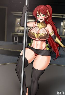 11:16 1girls 2025 armlet big_breasts bracer breasts circlet dated earrings elbow_gloves female female_only fishnets gloves gorget green_eyes happy happy_female high_ponytail jewelry long_hair money money_in_thong pole pole_dancing ponytail prostitution pyrrha_nikos rooster_teeth rwby sidelocks skimpy skimpy_clothes solo solo_female stripper stripper_clothes stripper_pole sweaty sweaty_body tabletknight thong toeless_legwear toeless_thigh_highs twitter