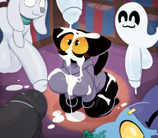 2024 absurd_res after_gangbang after_sex anthro anthro_on_feral ass balls big_ass big_balls big_breasts big_butt big_penis black_body black_eyes black_fur black_glans black_penis black_sclera blue_penis blush bodily_fluids book bookshelf bottomless breasts canid canine canis carpet clothed clothing cum cum_covered cum_on_breasts cum_on_face disembodied_penis domestic_cat domestic_dog erection felid feline felis female feral floating fur furniture genital_fluids genitals ghost glans google google_doodle grey_clothing grey_glans grey_robe group hi_res huge_ass huge_balls huge_breasts huge_butt huge_cock huge_thighs humanoid_genitalia humanoid_penis kneeling looking_at_viewer magic_cat_academy magnus_(miso_souperstar) male male/female mammal messy miso_souperstar momo_(google) on_ground one_eye_closed penis remmy_(miso_souperstar) robe roscoe_(miso_souperstar) short_stack spirit stichie_(miso_souperstar) thick_thighs white_balls white_eyes white_penis wink yellow_sclera young zoophilia