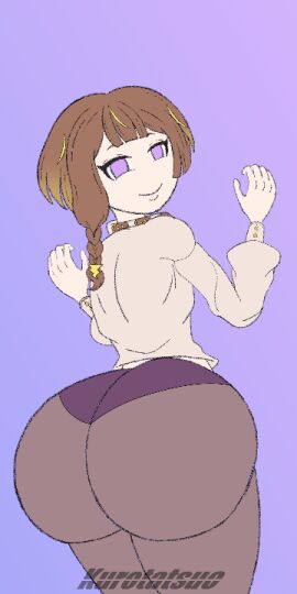 1girls animated anya_melfissa ass ass_bigger_than_head ass_bigger_than_torso big_ass bottom_heavy bouncing_ass brown_hair bubble_ass bubble_butt clothing fat_ass female female_only hololive hololive_indonesia hololive_indonesia_holoro huge_ass jiggle jiggling_ass jiggling_thighs kurotatsuo large_ass looking_at_viewer looking_back massive_ass purple_eyes solo thick_ass thick_thighs twerking virtual_youtuber wide_hips