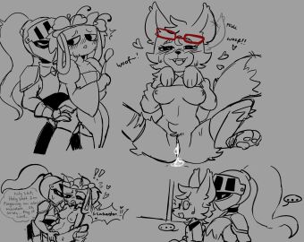 armor bassie_(dandy's_world) boobs_out breasts breasts_out clothed clothes clothing creampie cum_in_pussy dandy's_world dialogue dress eclipse_(dandy's_world) female fingering furry furry_female penetration penetration_from_behind penetration_through_clothes pussy sketch soulvester sp1cy_sush1 tits_out vagina wolf wolf_girl