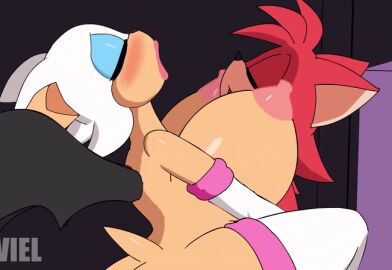 1boy 2d 2d_(artwork) 2d_animation animated animated_gif ass barry_the_quokka big_ass big_breasts big_thighs breasts bubble_ass bubble_butt closed_eyes cropped female female_penetrated furries furry intercourse male male/female male_penetrating moaning pale_skin pink_lipstick pink_nipples red_body rouge_the_bat sega sex sonic_(series) sonic_the_hedgehog_(series) straight_sex tail wings zaviel