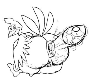 ass ass_focus banjo-kazooie bent_over big_ass big_butt egg female gaping gaping_anus kazooie looking_at_viewer pussy tagme voideyedpanda