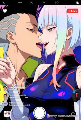 1girl1boy ai_generated cheating cheating_girlfriend covered_nipples cyberpunk cyberpunk:_edgerunners cyberpunk_2077 cyberpunk_clothes cyberpunk_girl david_martinez_(edgerunners) dirty_talk female from_below kissing looking_at_another looking_at_partner looking_at_viewer lucyna_kushinada medium_breasts naughty naughty_face naughty_girl naughty_smile neon netorare nsfw ntr outfit pose russian seductive seductive_body seductive_expression seductive_eyes seductive_female seductive_look seductive_mouth seductive_pose seductive_smile sexy sexy_armpits sexy_body sexy_clothing sexy_dress sexy_female sexy_pose short_hair skirt skirt_lift skirt_up stream streamer streaming sweat sweaty sweaty_body tagme video voice voice_acted