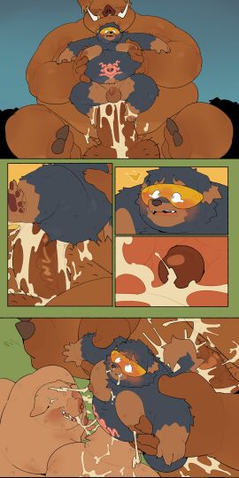 2024 absurd_res anal anal_penetration anal_sex anthro anthro_on_anthro ass balls black_body blush boar bodily_fluids brown_body canid canine canis comic cum cum_everywhere cum_in_ass cum_inside cum_on_face domestic_dog domestic_pig duo ejaculation erection furry furry_male furry_only gay gay_sex genital_fluids genitals group group_nudity group_rape group_sex hi_res implied_impregnation kemono lactation male male/male male_impregnating_male male_impregnation male_lactation mammal orgasm orgasm_face overweight overweight_male penis penis_size_difference pig pubic_tattoo quanjiang sex sitting size_difference suid suina sus_(pig) tattoo tears visor wild_boar womb_tattoo