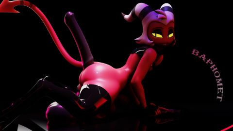 3d_(artwork) absurd_res asbelow_baphomet ass balls big_butt big_penis black_background boots clothed clothing crop_top demon digital_media_(artwork) dildo femboy fingerless_gloves footwear genitals gloves hair handwear hellaverse helluva_boss hi_res horn humanoid imp latex latex_clothing latex_gloves latex_handwear latex_legwear latex_stockings legwear looking_at_viewer male moxxie_(helluva_boss) moxxie_(valorlynz) penis red_body red_skin sex_toy shirt shoes simple_background smile solo stockings tail thick_thighs thigh_highs topwear white_hair widescreen yellow_eyes yellow_sclera