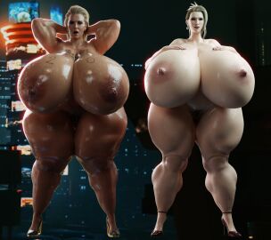 1girls 2girls 3d ass big_ass big_breasts big_thighs bolt_on_tits breast_implants breasts bust busty cd_projekt_red crossover curvaceous curvy curvy_figure cyberpunk_(series) cyberpunk_2077 eastern_and_western_character enhanced_breasts fake_breasts female final_fantasy final_fantasy_vii hips hourglass_figure huge_ass huge_breasts huge_thighs large_ass large_breasts large_thighs legs light-skinned_female light_skin mature mature_female meredith_stout scarlet_(ffvii) silicone silicone_implants slim_waist spookieshade square_enix thick thick_hips thick_legs thick_thighs thighs voluptuous waist wide_hips wide_thighs