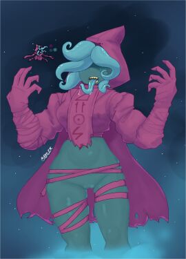 anthro camex cape female lord_of_infinite_dark_(soul_knight) monster night night_sky pussy soul_knight stars tagme tentacle ◿⊣⊢⨀ϟ†_(soul_knight)