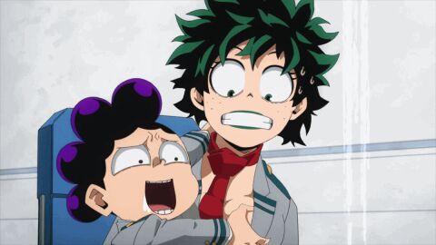 animated breast_grab breast_squeeze breasts crossgender female female_deku gender_transformation genderswap green_lipstick izuku_midoriya mineta_minoru minoru_mineta my_hero_academia rule_63 transformation zizum