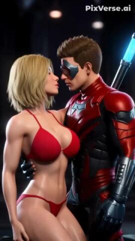 ai_generated damian_wayne dc ibnalxuffasch94 injustice_2 kara_zor-el nightwing supergirl tagme video