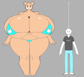 1boy 1girls animate_inanimate big_breasts breasts female furry male plushie tagme teddy_bear theycallhimcake twitter_link