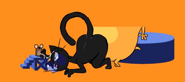 anal anthro blossom_(fetch_with_ruff_ruffman) bodily_fluids canid canine canis catscatscatscatscats chet_(fetch_with_ruff_ruffman) cum cum_string digital_media_(artwork) domestic_cat domestic_dog eyewear felid feline felis female fetch!_with_ruff_ruffman genital_fluids genitals group male mammal mouse murid murine pbs penis rodent ruff_ruffman sex simple_background trio