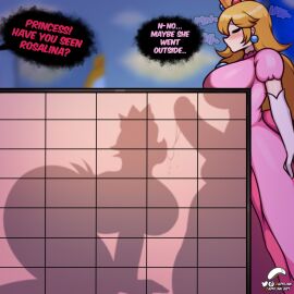 1futa 1girls blowjob concealed crown dress futa_on_female futanari large_penis mario_(series) penis princess princess_peach princess_rosalina saliva super_mario_bros. yuri zapklink