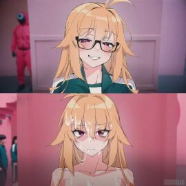 1girls 2025 2d 2koma after_cumshot after_sex attitude_adjustment background_characters bags_under_eyes before_and_after blonde-haired_female blonde_female blonde_hair blurry_background circle_(squid_game) clothing_removed collarbone cum cum_in_hair cum_on_face cum_on_hair cum_on_nose cute_eyes edited_screencap endured_face female female_focus femsub glasses glasses_on_face glasses_removed guard_(squid_game) hair_between_eyes happy implied_rape implied_sex light-skinned_female light_skin long_blonde_hair looking_at_viewer male maledom medium_shot meme_reference original pink_background pink_guard pointy_chin pov_eye_contact purple-eyed_female purple_eyes simple_nose slight_blush smiling_at_viewer smug_smile squid_game squid_game_2 squinted_eyes tilt-shift_(azalanz) traumatized two-tone_clothing unhappy uniform unsmiling_seong_gi-hun_(meme) virtual_youtuber wakaba-tan