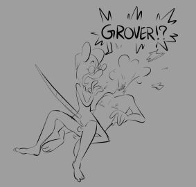 1boy 1girls billy_buckaroo female harmfulplant line_art male nude real_person self_insert