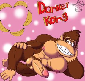 ape balls balls_tuft banana big_penis brown_body brown_fur donkey_kong donkey_kong_(character) donkey_kong_(dkbananza) donkey_kong_(series) donkey_kong_bananza fafnir_stardust_(artist) feet food fruit fur genitals gorilla hand_feet haplorhine hi_res humanoid_genitalia humanoid_penis kong male male_only mammal nintendo nipples nude nude_male pecs penis plant primate pubes sole_male solo solo_male thick_penis tuft