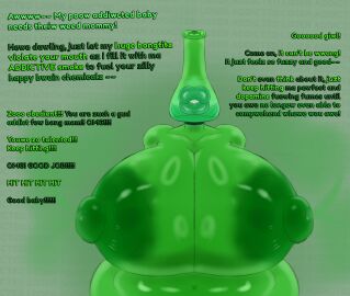 1girls anthro bimbo bimbo_lips bimbofied bong breasts caption chubby english_text female gigantic_breasts gigantic_nipples glass green_body huge_belly huge_breasts huge_lips huge_nipples inanimate inanimate_object intoxicated no_eyes object_head simple_background solo solo_female solo_focus tagme text weed zeraniumz
