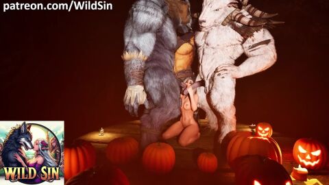 1girls anal anal_insertion anal_penetration anal_sex big_ass big_balls big_breasts big_butt big_penis carrying carrying_partner fellatio fellatio_gesture fellatio_while_penetrated gangbang group group_sex halloween longer_than_2_minutes longer_than_30_seconds longer_than_5_minutes longer_than_one_minute monster multiple_boys multiple_penises night night_sky on_knees size_difference sound tagme thick_thighs vagina vaginal_insertion vaginal_penetration vaginal_sex video wildlife_(video_game) wildsin