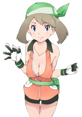big_breasts breasts cleavage female large_breasts may_(pokemon) may_(pokemon_emerald) pokemon pokemon_rse wigglytuff_(pokeacc)