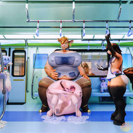 anthro arflin ass balls belly big_ass big_balls big_belly big_breasts big_butt big_penis blue_glans bodily_fluids bottomwear breasts building bulge canid canine canis clothing domestic_dog ear_piercing ear_ring electronics equid equine female fluxcore foreskin fox genitals glans group hand_on_belly hand_on_leg hand_on_thigh hi_res hooves horse hotpants huge_ass huge_balls huge_breasts huge_butt huge_cock hyper hyper_balls hyper_genitalia hyper_penis internal lactating leaking_milk legwear looking_at_another looking_worried male male/female mammal milk mouse murid murine navel overalls overweight overweight_anthro overweight_female panties penis phone piercing public ring_piercing rodent shirt shorts sitting smile sweater tank_top teak_(fluxcore) teats thick_thighs thigh_highs topwear train udder_lactation udder_vore udders uncircumcised underwear vehicle vore wide_hips