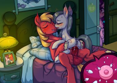 absurd_res anus balls being_watched big_macintosh_(mlp) blush detailed_background equid equine eyelashes female feral friendship_is_magic genitals group hair hasbro hi_res horn impregnation infidelity inside looking_at_another male male/female mammal marble_pie_(mlp) moonseeker my_little_pony mythological_creature mythological_equine mythology ovum penetration penile penile_penetration penis pupils pussy quadruped sex sketchy_skylar smile sugar_belle_(mlp) thick_thighs three-quarter_view unicorn vaginal_penetration vulva