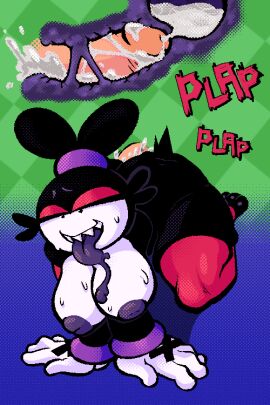 ahe_gao anthro ass big_ass big_breasts big_butt bodily_fluids bracelet breasts clothing cum cum_inside doggy_style drooling drooling_tongue duo ears_back female from_behind_position garbagioni genital_fluids genitals gradient_background humanoid_genitalia humanoid_penis internal internal_vaginal jewelry kaelee_(garbagioni) lagomorph legwear looking_pleasured male male/female mammal nipples offscreen_male penetration penile penile_penetration penis penis_in_pussy pivoted_ears plap_(sound) ponytail_ears purple_insides purple_nipples pussy saliva sex simple_background stockings sweat tongue tongue_out toony toony_eyes vaginal_penetration workout_clothing