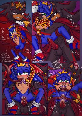 anal anal_sex animal_genitalia animal_penis anthro anus ass balls blush bodily_fluids bow_tie canine_genitalia canine_penis cape carrying_another carrying_partner clothing crown cum cum_in_ass cum_in_mouth cum_in_pussy cum_inside cum_overflow cuntboy cuntboy/male cuntboy_penetrated dialogue digital_media_(artwork) double_penetration duo english_text erection eulipotyphlan fellatio fingers fool's_hat footwear fur genital_fluids genitals gloves green_eyes hair handwear hat headgear headwear hedgehog hi_res intersex intersex/male intersex_penetrated jester jester_outfit king king_shadow knot male male/cuntboy male_penetrating male_penetrating_cuntboy male_penetrating_intersex mammal mostly_nude ninelivesaved nipples open_mouth oral oral_penetration penetration penile penile_penetration penis profanity pussy restrained restrained_by_tentacles royalty saliva sega sex shadow_the_hedgehog shoes sonadow sonic_(series) sonic_the_hedgehog sonic_the_hedgehog_(series) spread_legs spreading standing tail teeth tentacle tentacle_in_mouth tentacle_in_pussy tentacle_penetration tentacle_rape tentacle_sex text tongue tongue_out vaginal_penetration