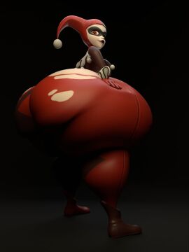 1girls 3d ass ass_body ass_expansion batman_(series) bottom_heavy dc dc_comics extrudeds female female_only harley_quinn harley_quinn_(classic) harley_quinn_(multiversus) huge_ass hyper_ass massive_ass multiversus ripped_clothing thick_thighs