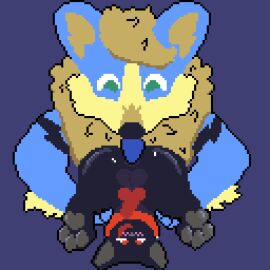 1:1 anal animated arcanine balls bat blue_body blue_fur blush bodily_fluids duo feet feral fur generation_1_pokemon genital_fluids genitals green_eyes knot leaking_precum male male/male mammal moonbat nico_(moonbat) nintendo oral paws pokemon pokemon_(species) precum rimming rimming_male sex short_playtime simple_background size_difference spread_toes steele_wheelie_(character) toes upside-down