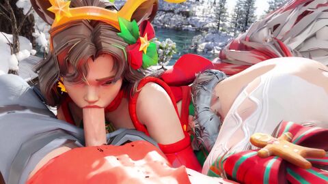 1boy 1girls big_ass christmas christmas_outfit cum cum_inside fellatio huge_ass liepraag light-skinned_female light-skinned_male marvel marvel_rivals squirrel_girl_(marvel) squirrel_girl_(marvel_rivals) tagme tail video