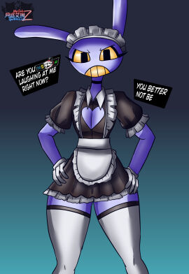 1boy 2025 airiin220 choker cyberairiin_(airiin220) english_text femboy furry furry_only glitch_productions hips jax_(the_amazing_digital_circus) maid maid_jax_(the_amazing_digital_circus) maid_uniform male male_only rabbit rabbit_ears stockings text the_amazing_digital_circus thick_thighs