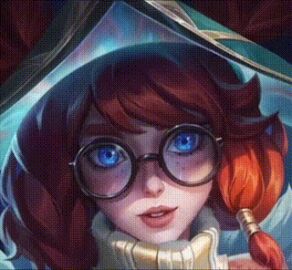 1girls animated aurora bunny_ears glasses kissing league_of_legends looking_at_viewer pov yellow！cat