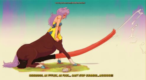 1futa bed_benders_inc centaur ejaculation erection extremely_long_penis futanari horsecock hyper_penis orgasm self_sitting sitting_on_own_balls skinny_penis