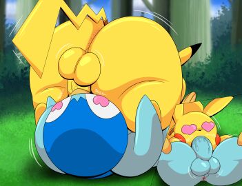 69_position absurd_res anthro anus ash's_pikachu ass attract balls big_ass big_butt bodily_fluids dawns_piplup duo fellatio generation_1_pokemon generation_4_pokemon genitals heart_eyes heart_symbol hi_res lying lying_on_another male male/male nintendo on_back onomatopoeia oral oral_penetration panel_skew penetration penile penis pikachu piplup pokemon pokemon_(species) saliva semi-anthro sex sound_effects tepigfan101 text