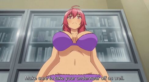 animated anime_screenshot konbini_shoujo_z mosaic_censoring stripes tagme